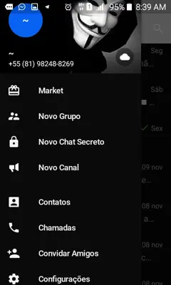 Telegram Black android App screenshot 5